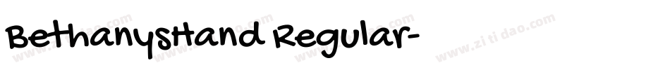 BethanysHand Regular字体转换